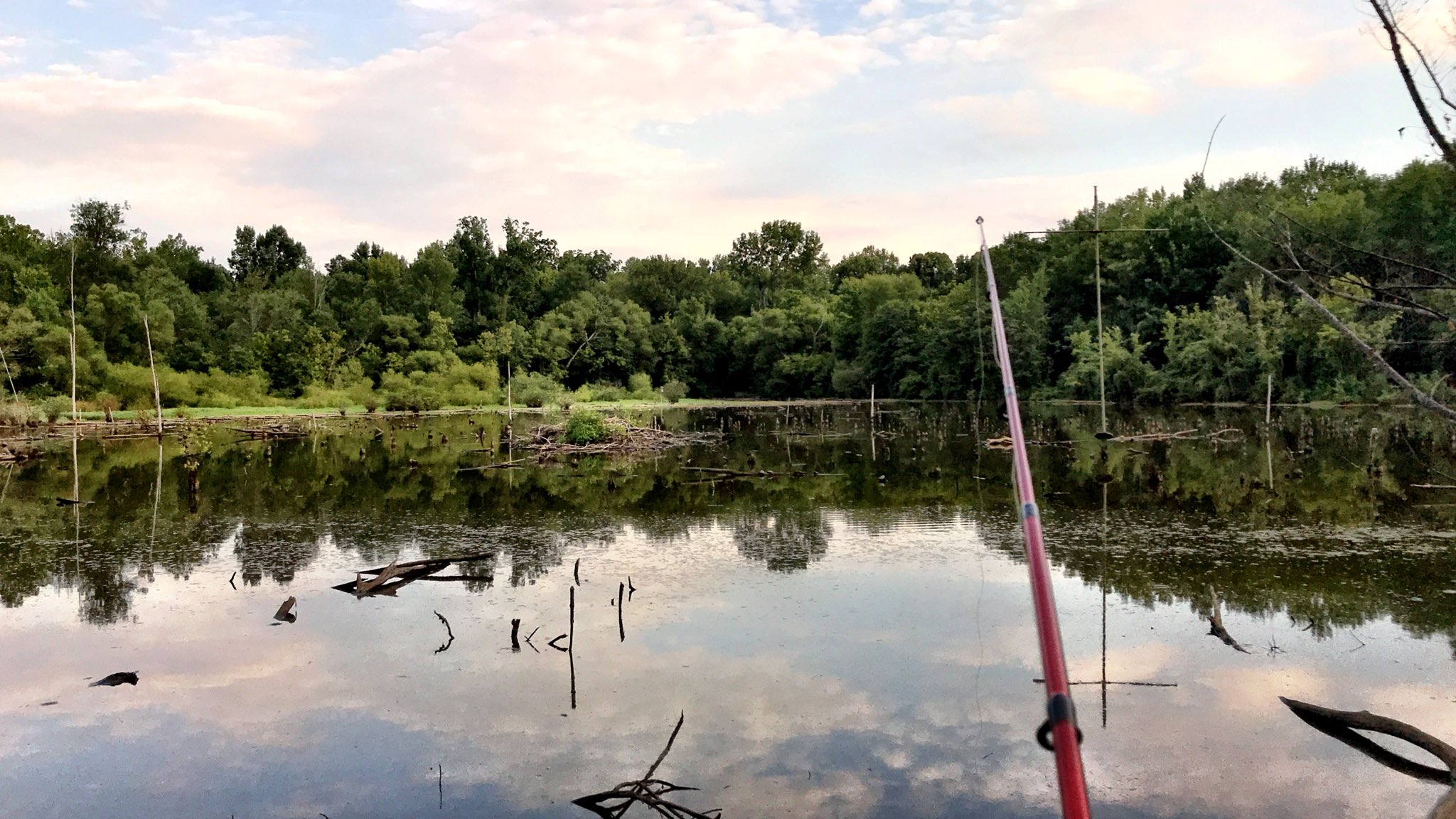 Fishing at McAlpine Creek.