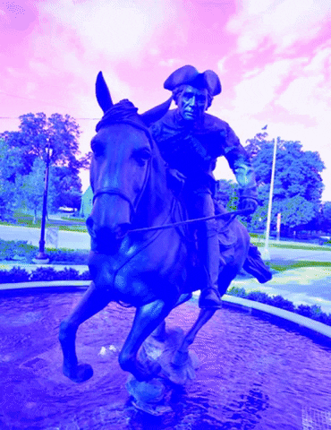 gif of Captain Jack statue in Charlotte