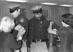 Mecklenburg County police officers get their flu shot.