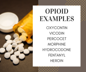 Opioid examples.