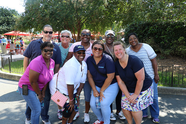 Employees celebrating public service together