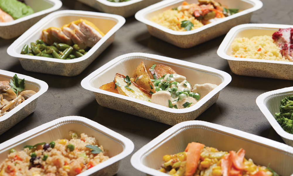 cartons of different senior nutrition meals