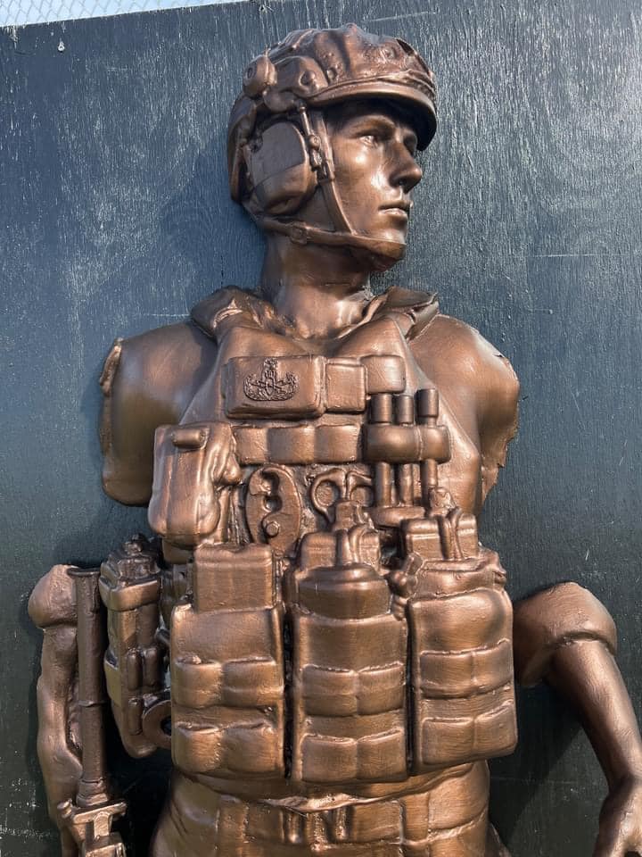 statue of service member Scott Dayton