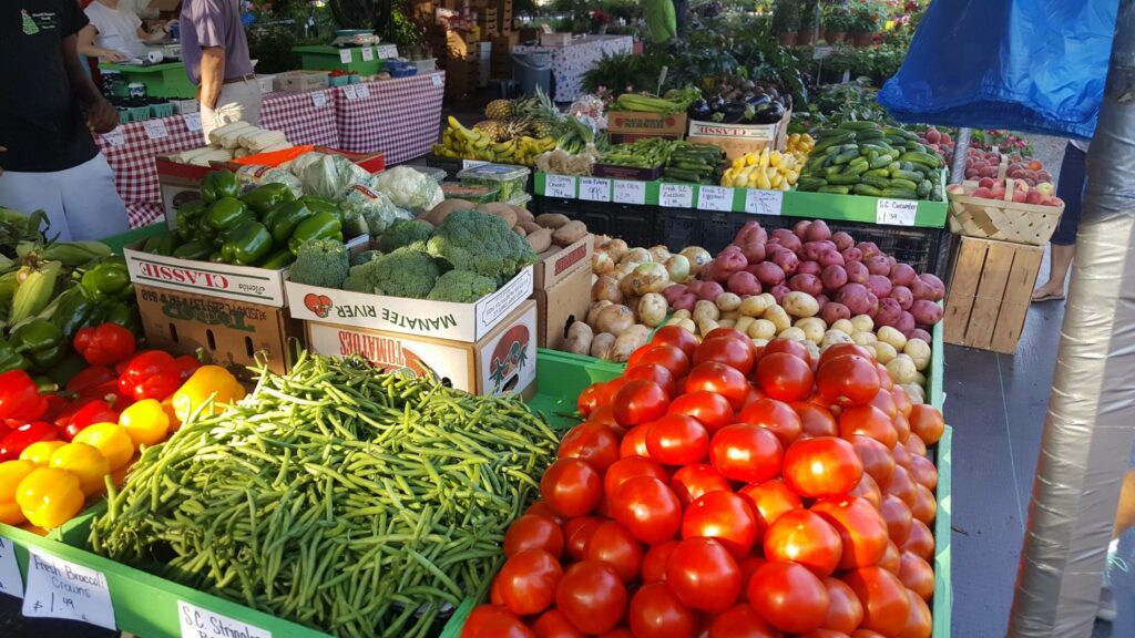 fresh produce at a farmer's market