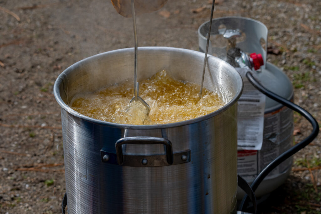 Boiling Oil in Frying Pot